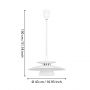 Eglo Brenda 87055 lampa wisząca 1x60 W biała zdj.2
