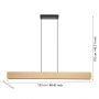 Eglo Anchorena 900388 lampa wisząca 1x35 W czarna-drewno zdj.2