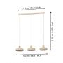 Eglo Valdiola 900431 lampa wisząca 3x40 W beżowa zdj.2