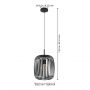 Eglo Romazzina 900494 lampa wisząca 1x60 W czarna zdj.2
