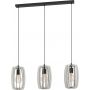 Eglo Bajazzara 900503 lampa wisząca 3x40 W czarna-szary/popielaty zdj.1