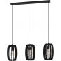 Eglo Bajazzara 900505 lampa wisząca 3x40 W czarna zdj.1