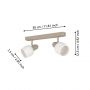 Eglo Corato 900715 lampa podsufitowa 2x18 W beżowa zdj.2