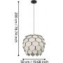 Eglo Mattanza 900847 lampa wisząca 1x40 W szary/popielaty zdj.2