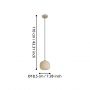 Eglo Cominio 900893 lampa wisząca 1x40 W piaskowa zdj.2