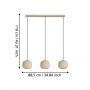 Eglo Cominio 900894 lampa wisząca 3x40 W piaskowa zdj.2