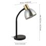 Eglo Macere 901062 lampa biurkowa 1x25 W czarna-mosiądz zdj.2