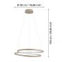 Eglo Ruotale 901139 lampa wisząca 1x37 W piaskowa zdj.2