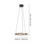 Eglo Mezzomonte 901826 lampa wisząca 1x20 W brązowa zdj.2