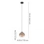 Eglo Ariscani 901923 lampa wisząca 1x40 W miedź zdj.2