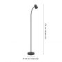 Eglo Carlo 902172 lampa stojąca 1x18 W czarna zdj.2