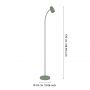 Eglo Carlo 902173 lampa stojąca 1x40 W zielona zdj.2