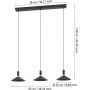 Eglo Conomavilla-Z 902184 lampa wisząca 3x7 W biała-czarna zdj.2