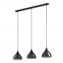 Eglo Beleser 98384 lampa wisząca 3x60 W czarna zdj.1