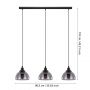 Eglo Beleser 98384 lampa wisząca 3x60 W czarna zdj.3