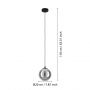 Eglo Ariscani 98651 lampa wisząca 1x40 W czarna zdj.2