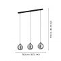 Eglo Ariscani 98652 lampa wisząca 3x40 W czarna-szary/popielaty zdj.2