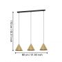 Eglo Narices 99592 lampa wisząca 3x40 W czarna-złota zdj.2