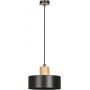 Emibig Torin 10461 lampa wisząca 1x15 W czarna-drewno zdj.1