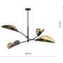 Emibig Lotus 11064 lampa podsufitowa 4x40 W czarny zdj.2