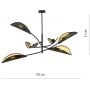 Emibig Lotus 11066 lampa podsufitowa 6x40 W czarny zdj.2