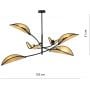 Emibig Lotus 11086 lampa podsufitowa 6x40 W czarny zdj.2