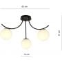 Emibig Boston 11093 lampa podsufitowa 3x40 W czarny zdj.2