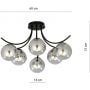 Emibig Boston 11106 lampa podsufitowa 6x40 W czarny zdj.2