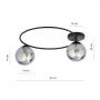 Emibig Sopra 12562 lampa podsufitowa 2x10 W czarna zdj.2