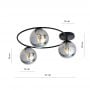 Emibig Sopra 12563 lampa podsufitowa 3x10 W czarna zdj.2