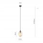 Emibig Astral 12671 lampa wisząca 1x10 W czarna zdj.2