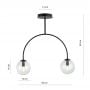 Emibig Archi 12862 lampa podsufitowa 2x10 W czarna zdj.2