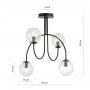 Emibig Archi 12864A lampa podsufitowa 4x10 W czarna zdj.2