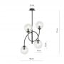 Emibig Archi 12864B lampa podsufitowa 4x10 W czarna zdj.2