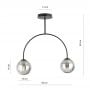 Emibig Archi 12872 lampa podsufitowa 2x10 W czarna zdj.2