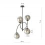 Emibig Archi 12874B lampa podsufitowa 4x10 W czarna zdj.2