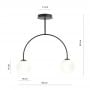 Emibig Archi 12882 lampa podsufitowa 2x10 W czarna zdj.2