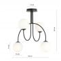 Emibig Archi 12884A lampa podsufitowa 4x10 W czarna zdj.2