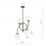 Emibig Archi 12884B lampa podsufitowa 4x10 W czarna zdj.2