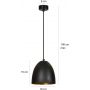 Emibig Lenox 4101 lampa wisząca 1x60 W czarna zdj.2