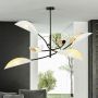 Emibig Lotus 11076 lampa podsufitowa 6x10 W biała-czarna-złota zdj.6