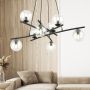 Emibig Essa 12028 lampa wisząca x10 W czarna-przezroczysta zdj.4