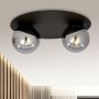 Emibig Solar 11282 lampa podsufitowa 2x10 W czarna-grafitowa zdj.5