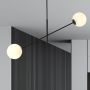 Emibig Linear 11692 lampa podsufitowa 2x10 W biała-czarna zdj.5