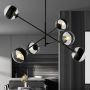 Emibig Linear 11686 lampa podsufitowa 6x10 W czarna-przezroczysta zdj.5