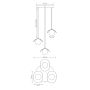Emibig Ritual 3 Prem Black 14903PREM lampa wisząca 3x8 W czarna zdj.2