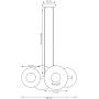 Emibig Umbra 17264 lampa wisząca 4x8 W czarna zdj.2