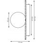 Emibig Umbra 1727K1M kinkiet 1x8 W biały zdj.2