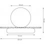 Emibig Umbra 1730LN1 lampa stołowa 1x8 W biała-czarna zdj.2