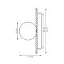 Emibig Umbra 1827K1M kinkiet 1x8 W niebieski zdj.2